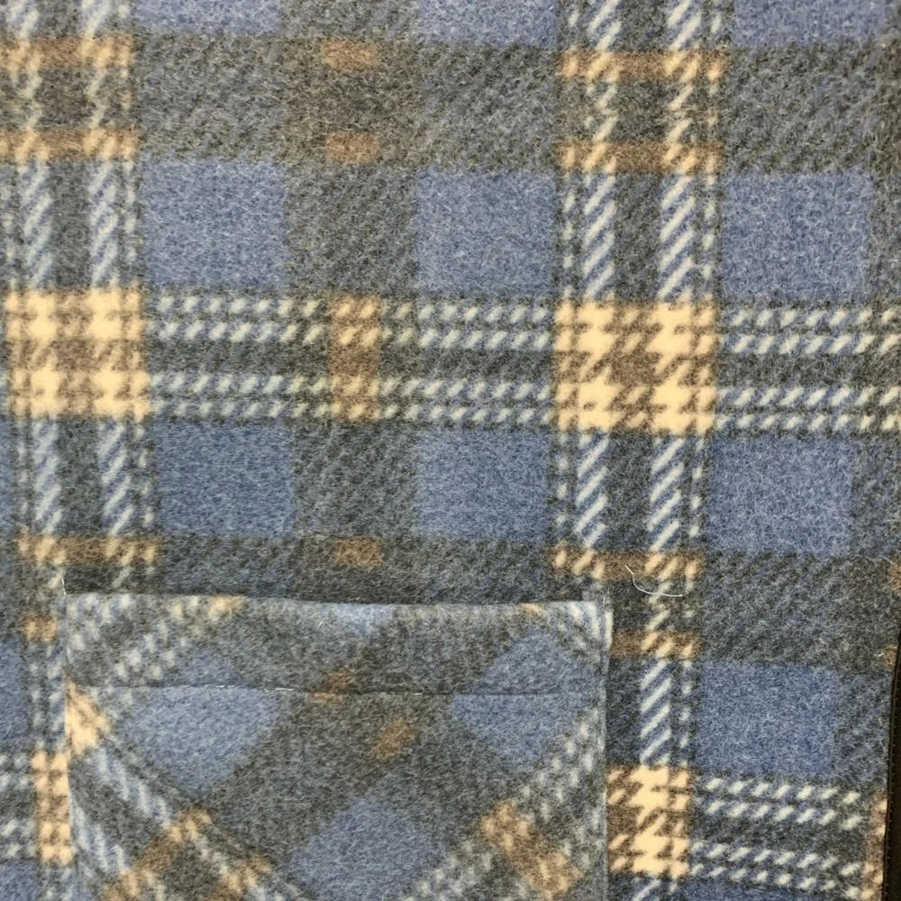 Impact NWT‎ Plaid Vest with Pockets Blue White Size L